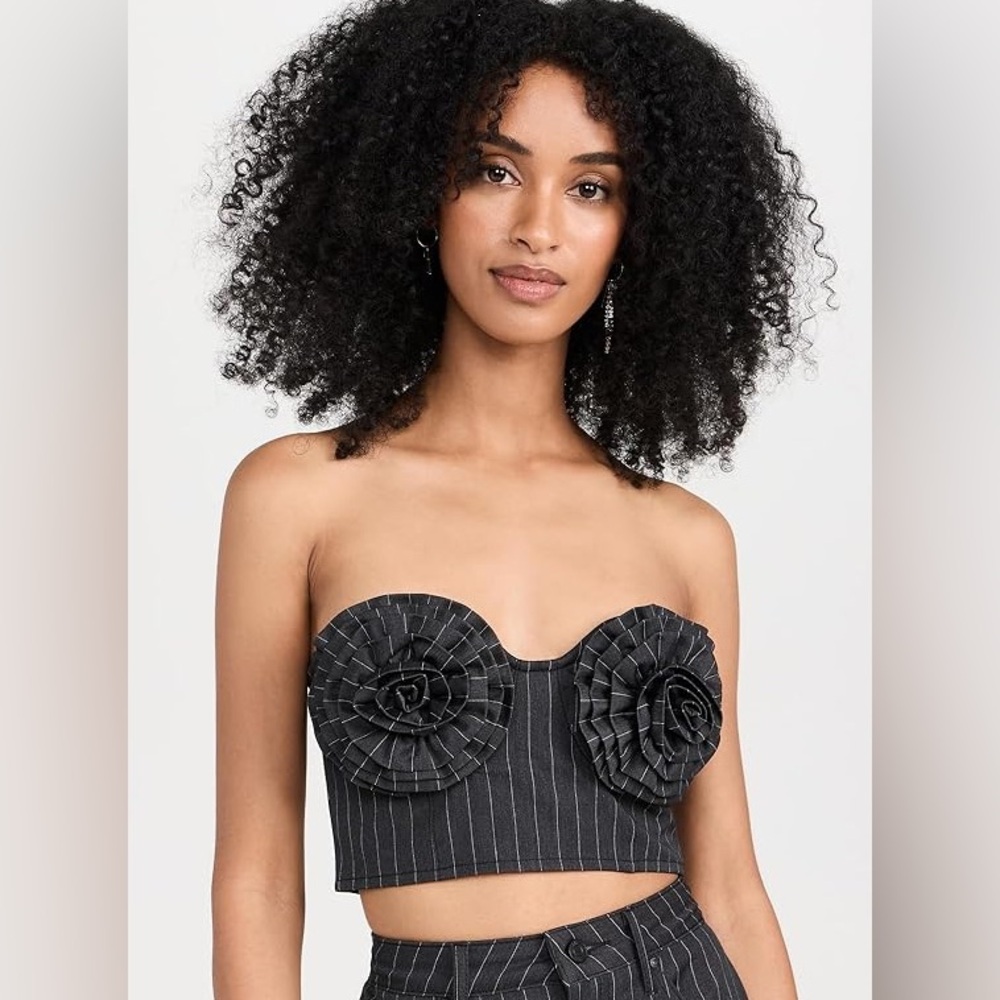 AFRM Kiki Stripe Crop Corset Top